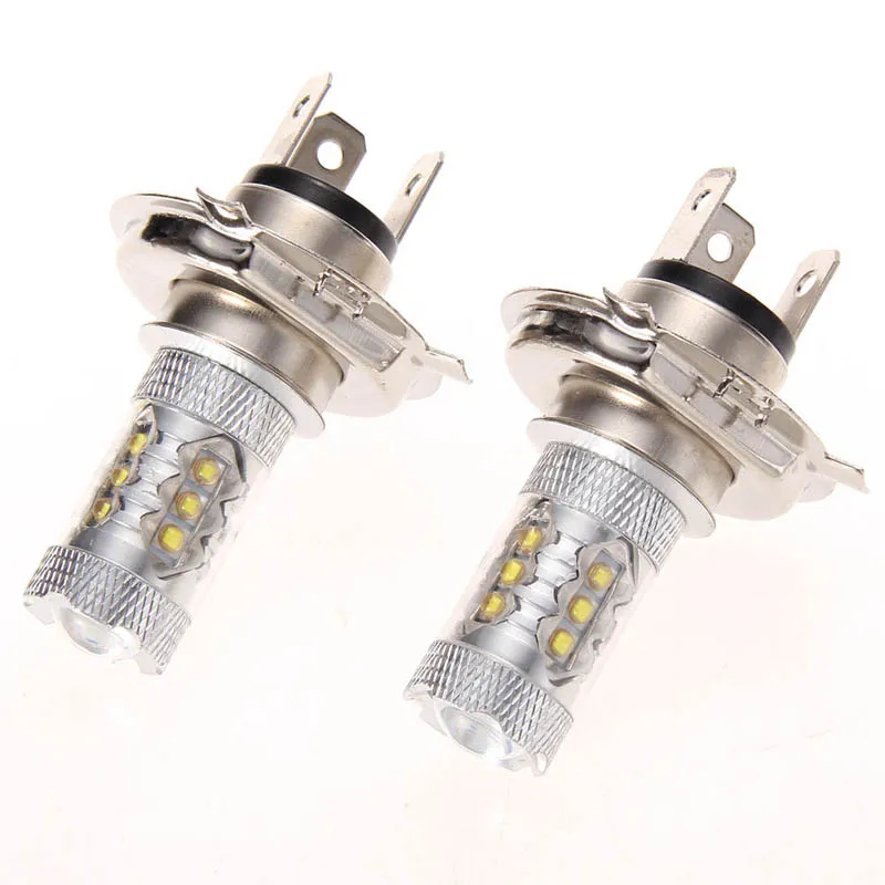 

2Pcs/Lot H4-80W LED Car Fog Lamp Headlight Bulb High Power 12V 6000K 800LM LED Bulb for Auto Car External Lights