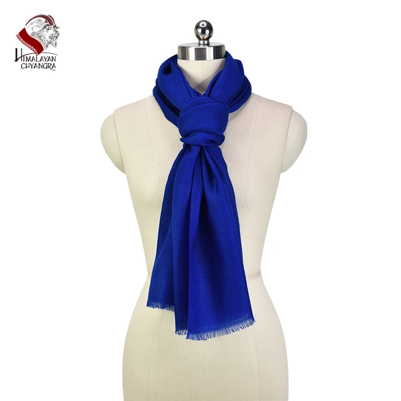 Ультра тонкий непальский кашемир/Пашмина сплошной цвет синий шарф шаль глушитель с фабрики мягкие и удобные