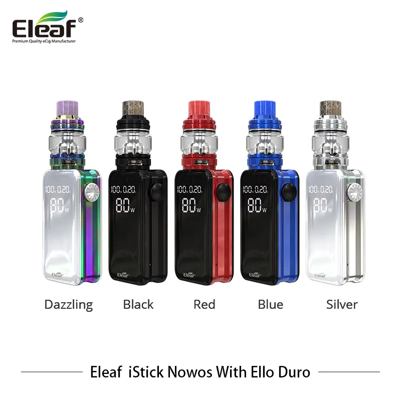 

Original iStick NOWOS 80W TC Kit 4400mah Battery with 6.5ml ELLO Duro Atomizer LED digital touch E Cigarette HW-M/HW-N Coil Vape