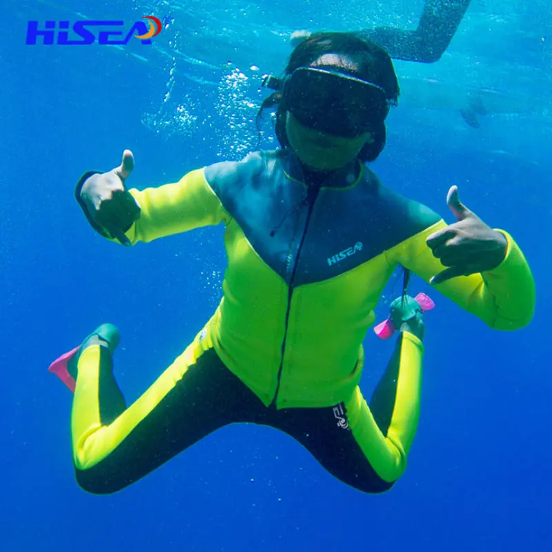 Hisea 2 5 мм Неопреновые Женские топы для дайвинга штаны с длинным рукавом Защита от
