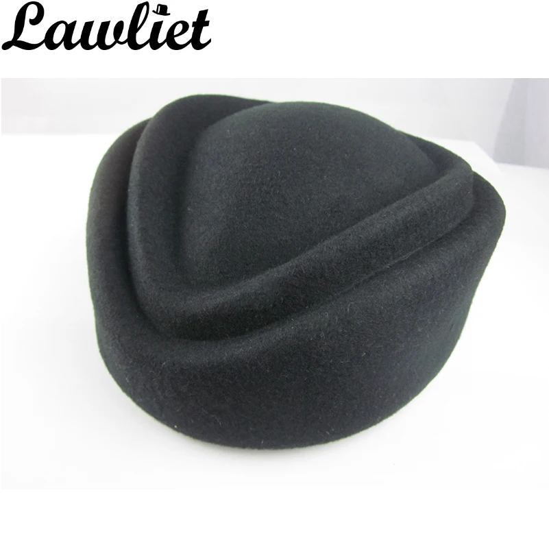 Lawliet берет для женщин Fedoras Slot шапочка стюардессы шерсть фетровые шляпы Air Hostesses Pillbox шапки чародей база 7 цветов A049