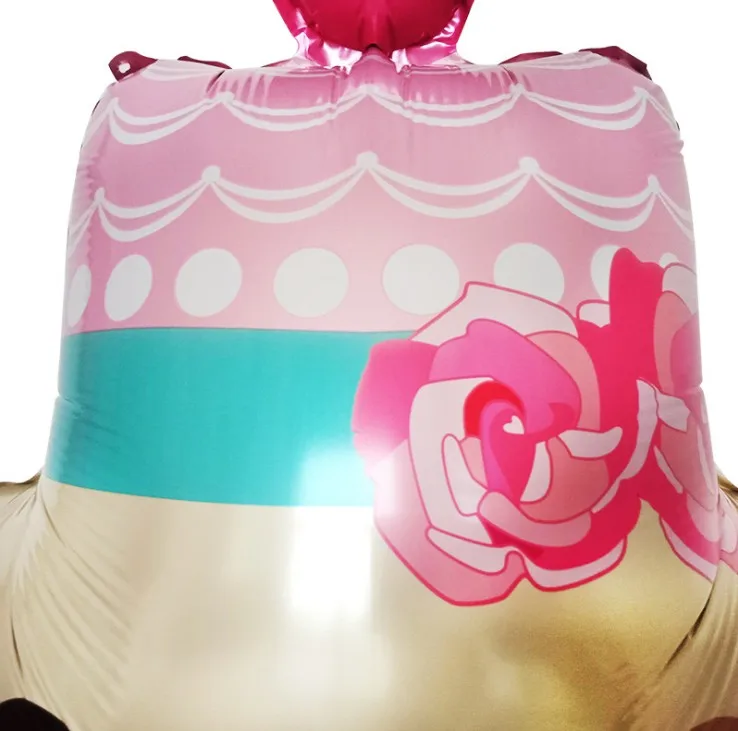 Дизайн Большие воздушные шары из фольги любовь свадьба три слоя розовый цвет торт воздушные шары для свадьбы вечеринки украшения комнаты взрослых балоны