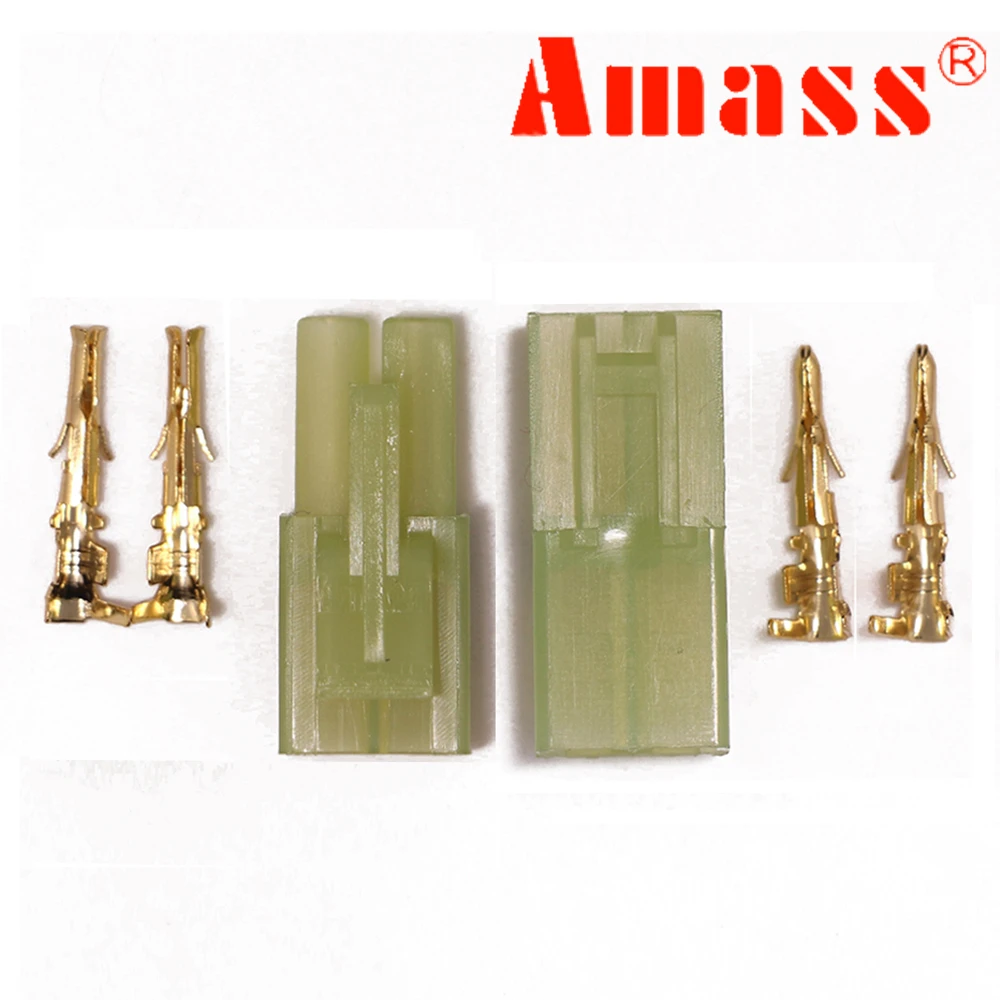 10 шт. Amass маленькая Tamiya штепсельная вилка 7U Толстая 24K Подлинная Золотая мини TAMIYA