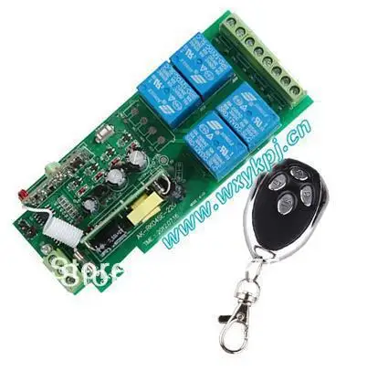 AC85V ~ 250V 10A 4 канала RF AC мощность радио дистанционное управление система 110V 220V