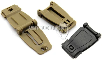 

10pcs MOLLE webbing connecting clip hanging buckle (BK / DE)