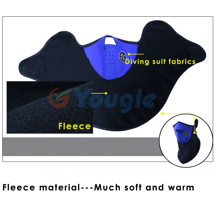 Зимний унисекс лыжный снег Велоспорт Мотоцикл Велосипед Половина маска крышка шарф для защиты шеи