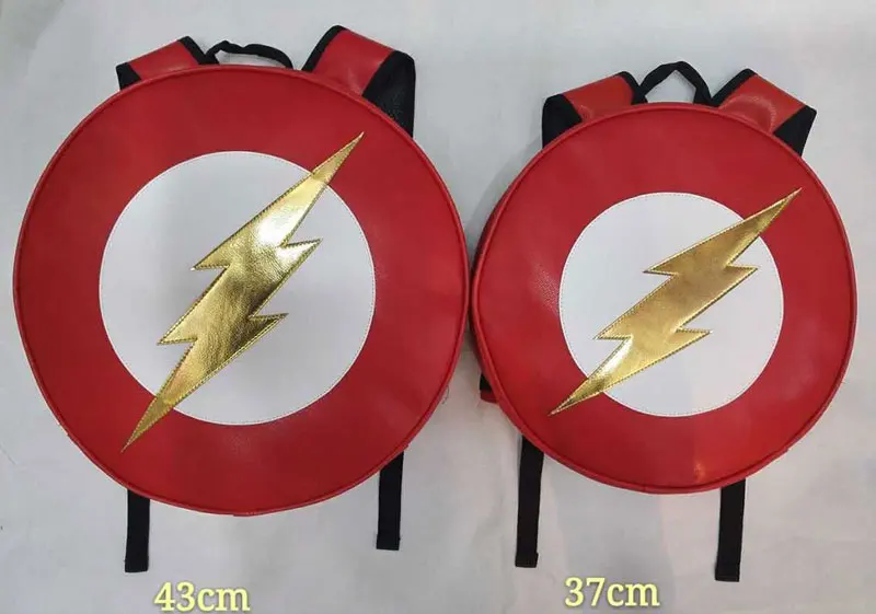 DC Marvel Comics Backpack Flash Anime Hero Flash-man LOGO Print Leather Bags Gift Students Boy Girl