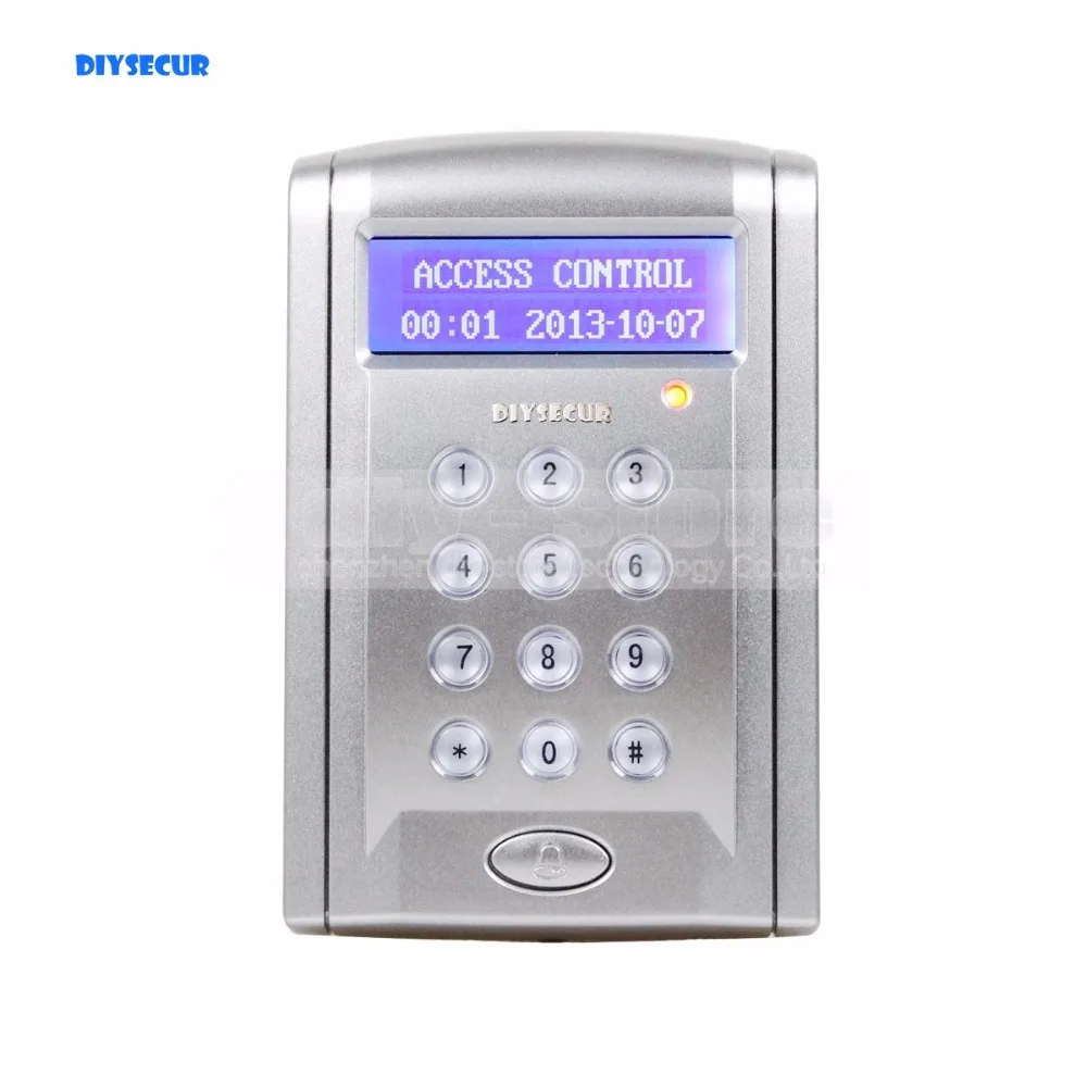 

DIYSECUR Proximity RFID Reader 125KHz Keypad Access Controller Security System Kit With Doorbell Button + 10 Free ID Keyfobs