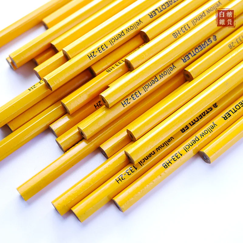 Германия STAEDTLER 133 # шестигранный желтый стандартный карандаш 2H/HB/2B 12 шт./корд.