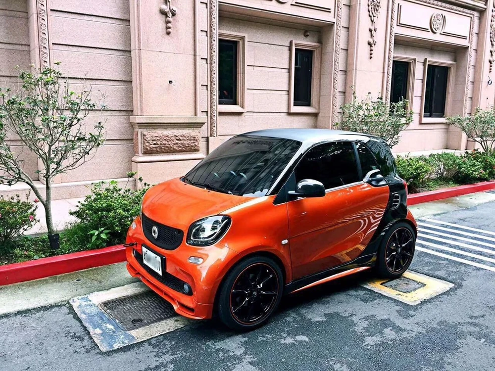 Для Benz Smart Fortwo Forfour 453 Неокрашенная Передняя Задняя губная сторона юбки переднее заднее крыло клеш Комплект кузова задний спойлер бампер