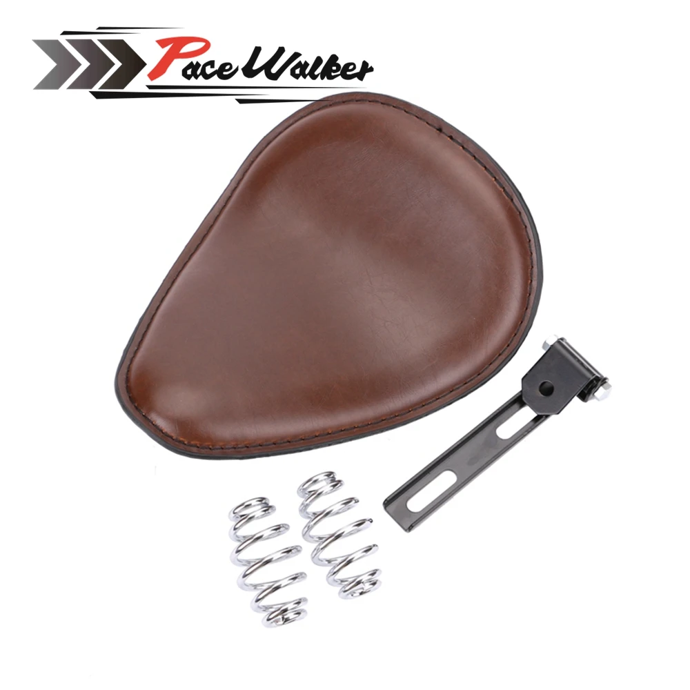 

Brown 3" Spring bracket Solo Seat for Bobber Chopper Custom cafe racer