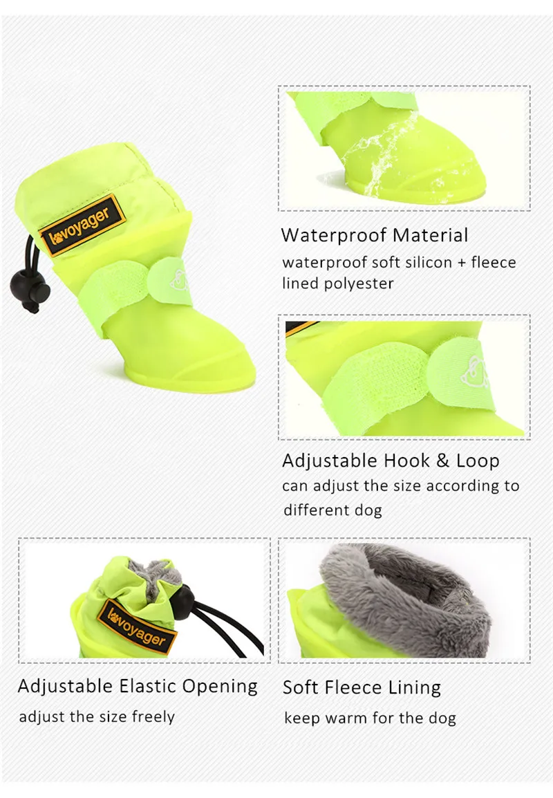 botas de chuva para sapatos impermeáveis com forro de borracha antiderrapante para cães pequenos médios