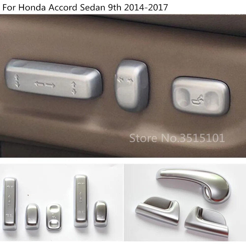 

Car styling cover detector ABS matte seat adjustment knob button switch trim For Honda Accord Sedan 9th 2014 2015 2016 2017
