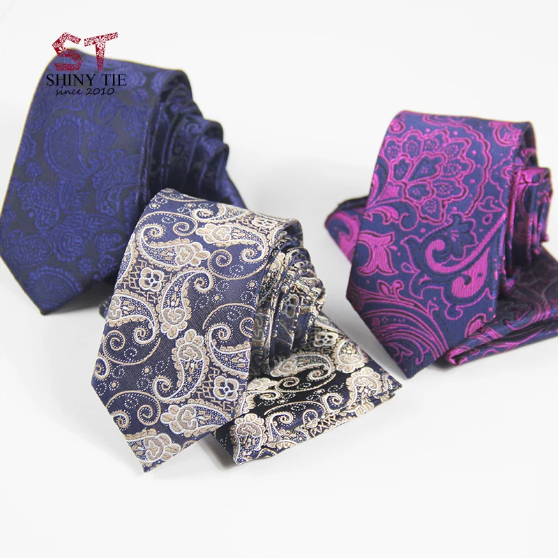 

Men's Suits Polyester Woven Ties Pocket Square Jacquard Cashew Pattern Narrow Necktie Formal Handkerchief Hanky Neckwear Corbata