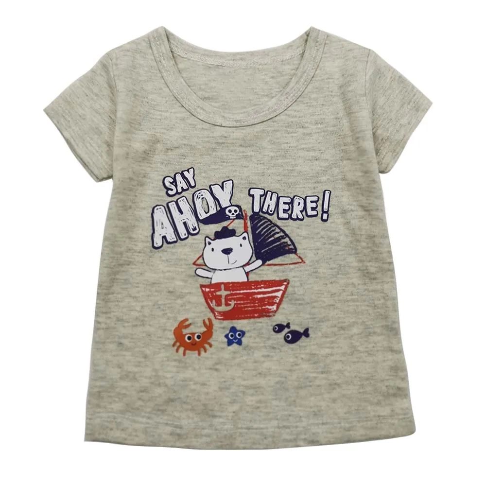 

New Children's Tops Children's Clothes Boys Cotton T-Shirt Boys Short Sleeve Summer T-Shirt Beach