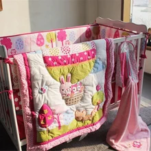 Огненный шар 6 шт. хлопок детская кроватка постельные принадлежности одеяло бампер лист пыли рюшами милое постельное белье набор для новорожденного ребенка