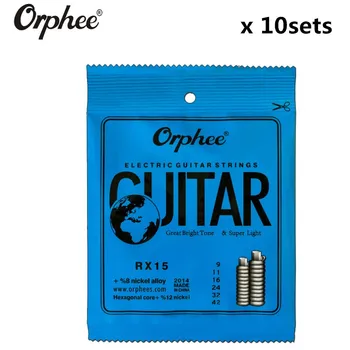 

Orphee RX15 009-042 Electric Guitar Strings Nickel Alloy String Super Light Tension guitar Accessories 10 set