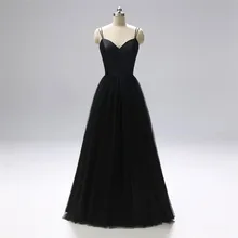 Elegent Long Evening Dress 2019 Black Spaghetti Strap Vestido De Festa A Line Formal Dress Prom Dresses Robe De Soiree L1128 Elegent Long Evening Dress 2019 Black Spaghetti Strap Vestido De Festa A Line Formal Dress Prom Dresses Robe De Soiree L1128