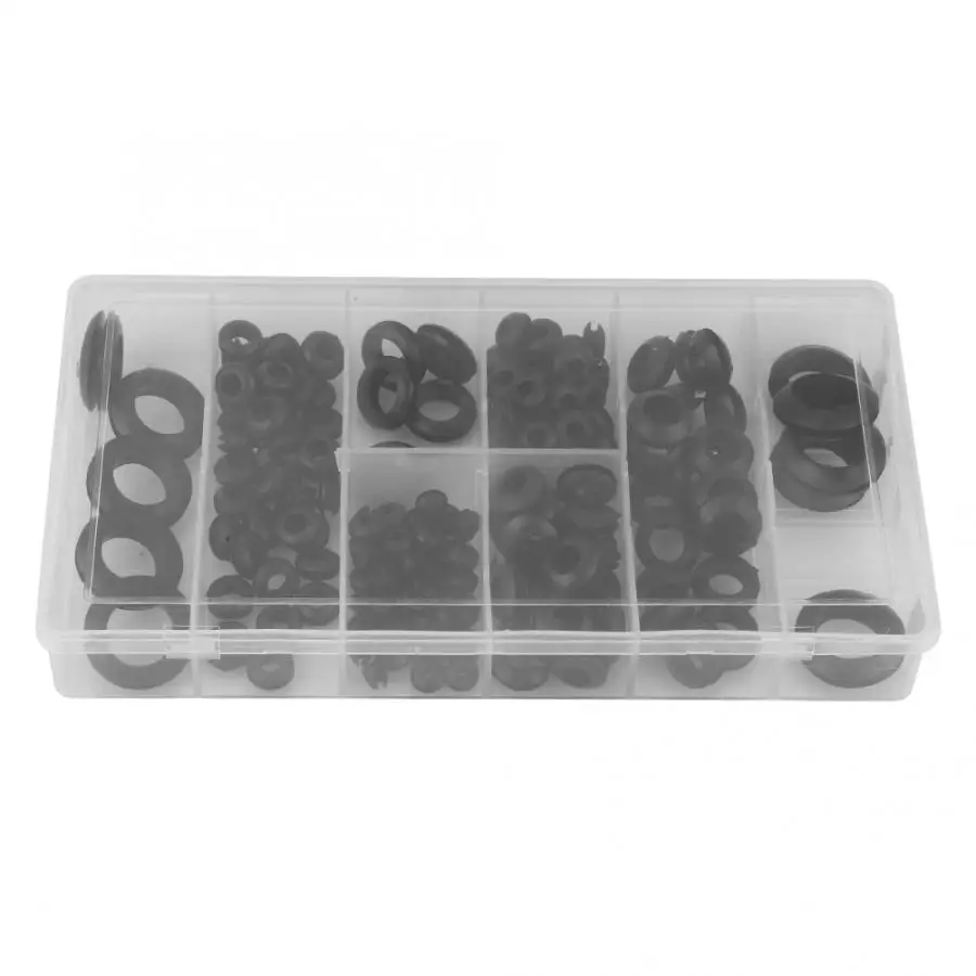 uxcell 125Pcs Rubber Grommet Assortment Fire Wall Firewall Wiring Electrical Wire Gasket Kit