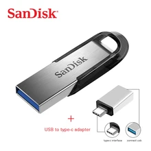 Флеш-накопитель SanDisk USB 3,0 3,1, 128 ГБ, 64 ГБ, 32 ГБ, 16 ГБ, 130 МБС, ультра чутье, флеш-накопитель, флеш-накопитель, u-диск для ПК