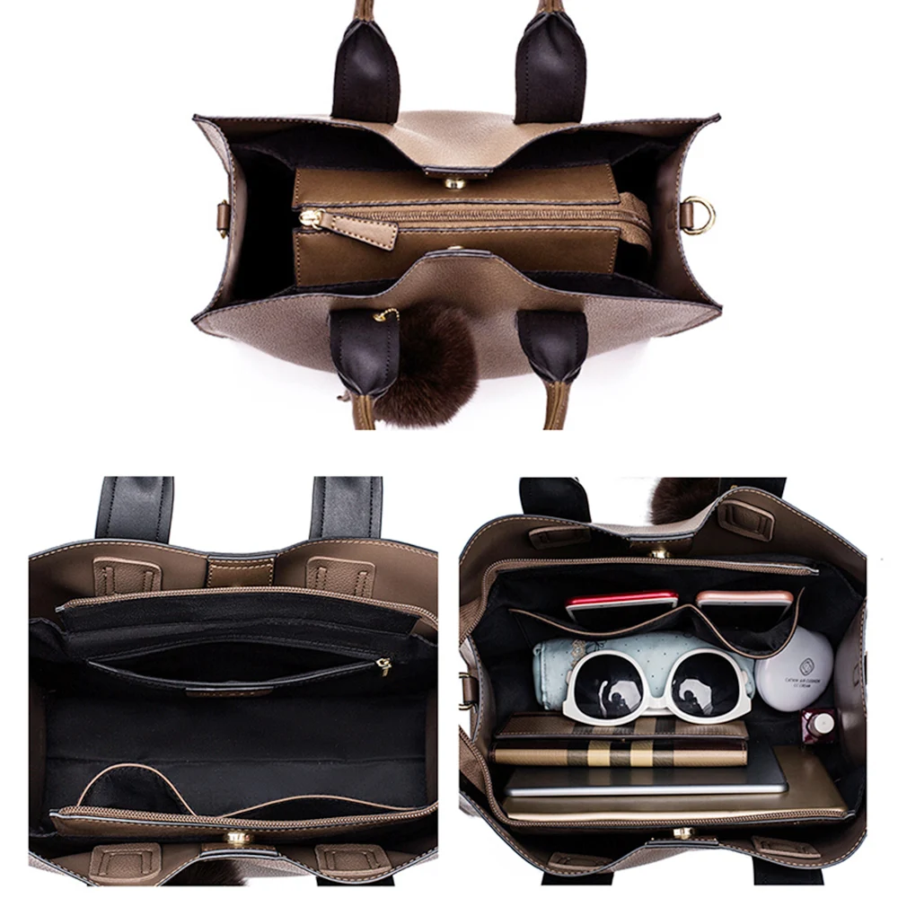 Miyaco, женская сумка, сумки для женщин, кожаные кошельки и сумки, женская ручная сумка с меховым шаром, с кисточкой, брендовая сумка-мессенджер