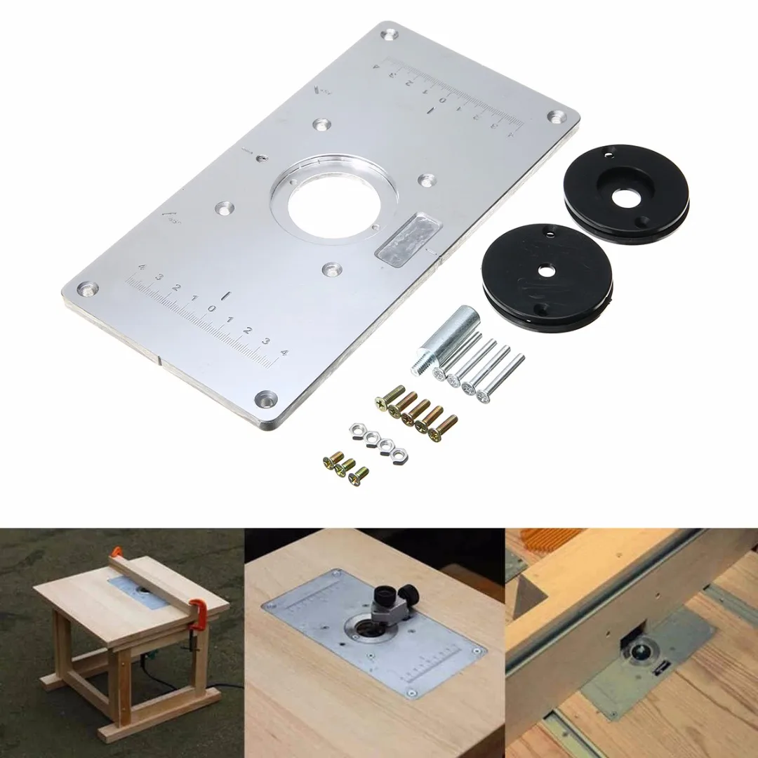 Universal Aluminum Metal Router Table Insert Plate With 