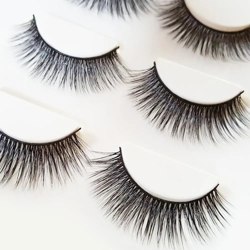 

3 Pairs Fashion 3D False Eyelashes Cross Natural Long Eye Lashes Makeup Cosmetics Tool