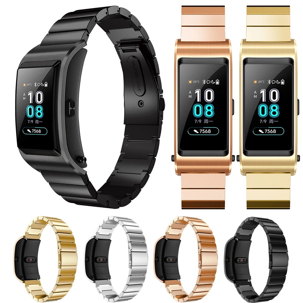 Модный классический ремешок из нержавеющей стали для Huawei Talkband B5 сменный