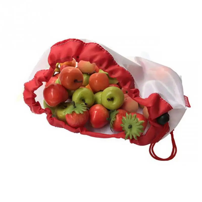 Многоразовые сетчатые продуктовые сумки экологически чистые моющиеся мешки для
