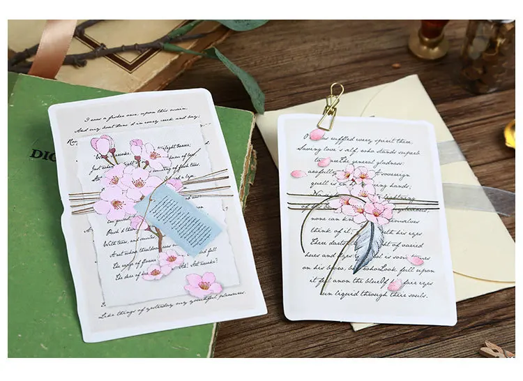 30 листов/комплект Cherry Blossom Бланки Почтовые открытки/открытка/сообщение карта/день рождения Письмо Конверт подарочные карты