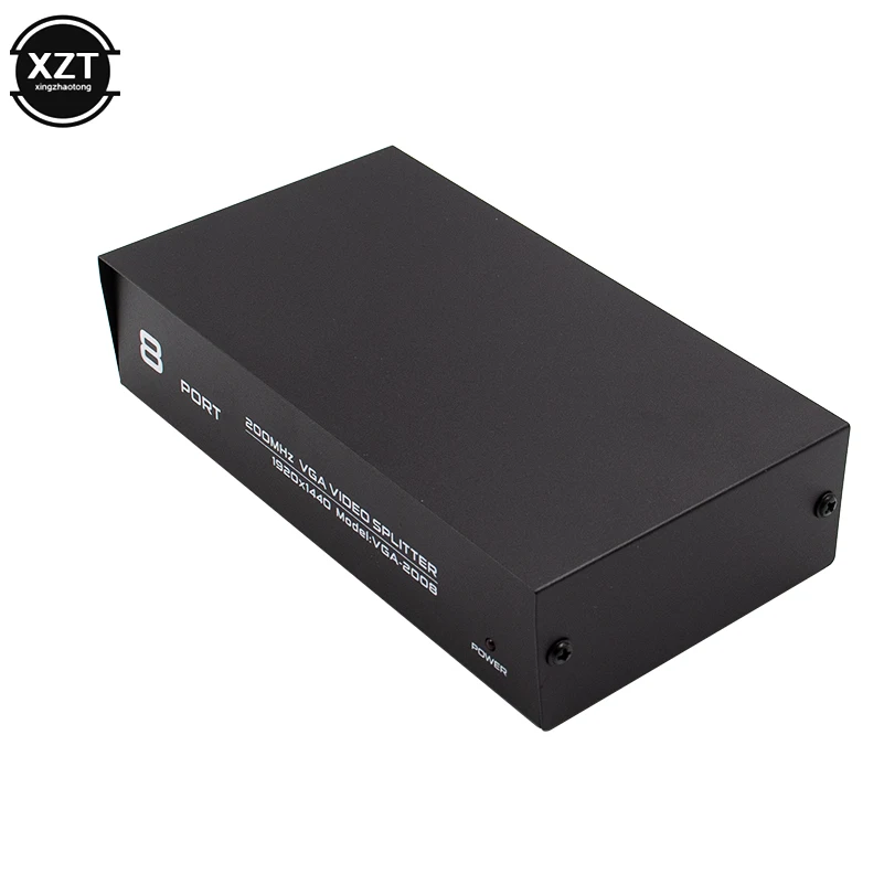 VGA Switcher 8 Port VGA Splitter 150 mhz PC to 8 VGA Monitor TV Video Splitter Support 1600*1280
