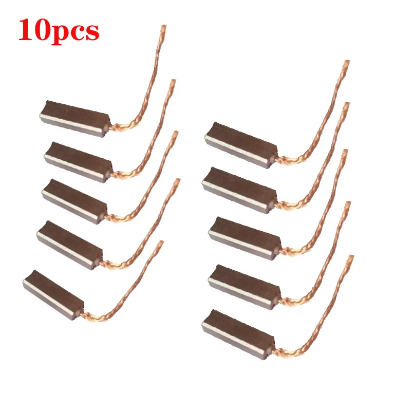 

10pcs 4.5*6.5*20mm Conductive Copper Carbon Brushes with Wire Leads for Generator Generic Electric Motor Durable Carbon Brush