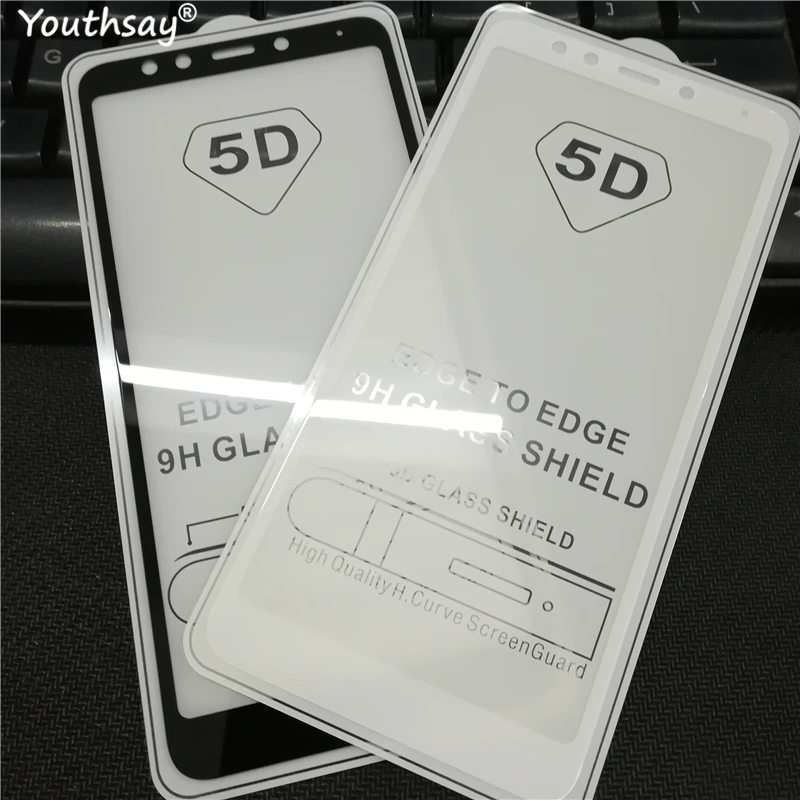 Защитное стекло 5D закаленное для Xiaomi Redmi 5 Plus | Мобильные телефоны и аксессуары