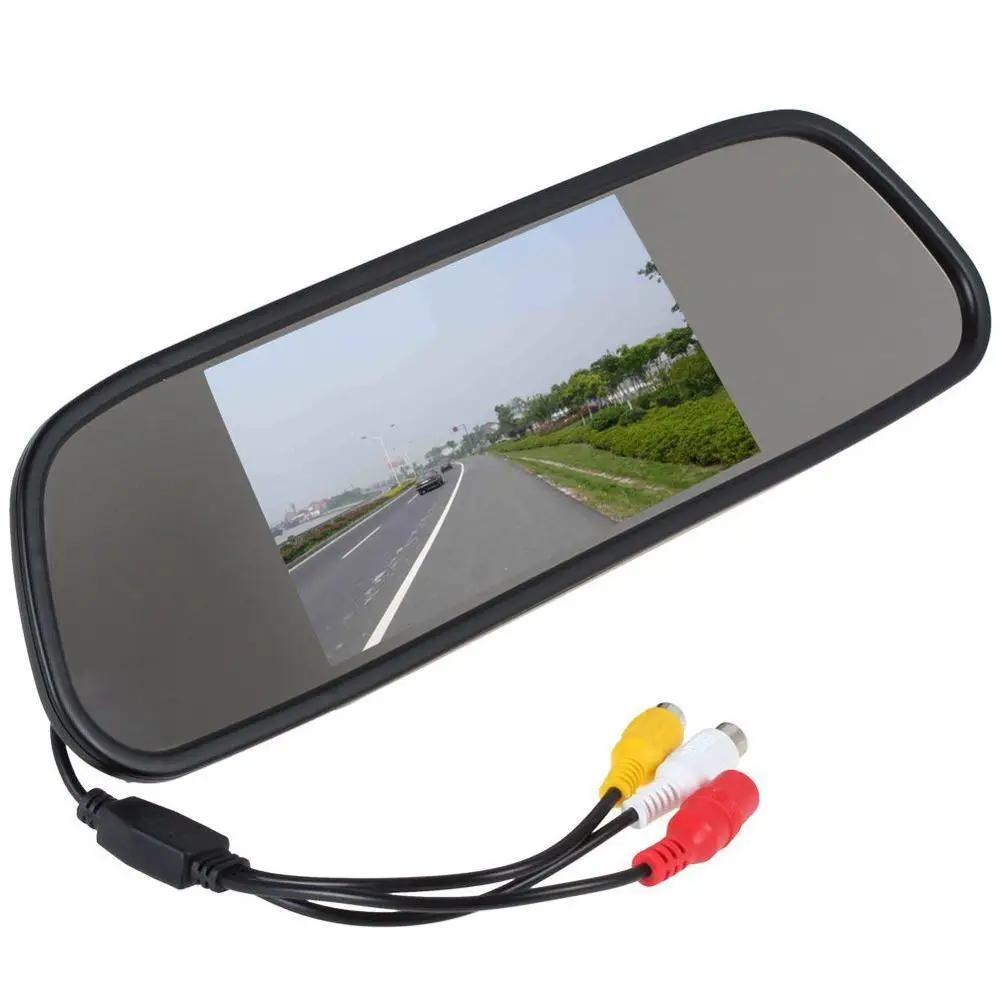 

5inch TFT Mirror car rearview Monitor for parking Rear view camera with monitor LCD display 2AV input for DVD/reversing Camera