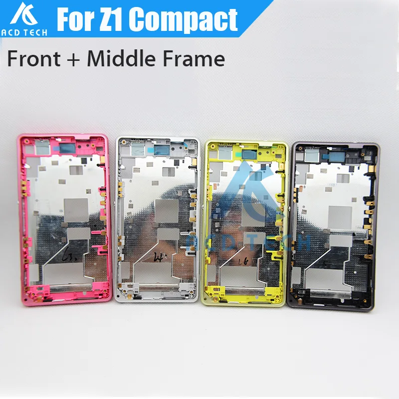 

Dower Me Replacement LCD Front Frame + Metal Middle Frame With Dust Plug For Sony Xperia Z1 Compact M51W Z1mini D5503