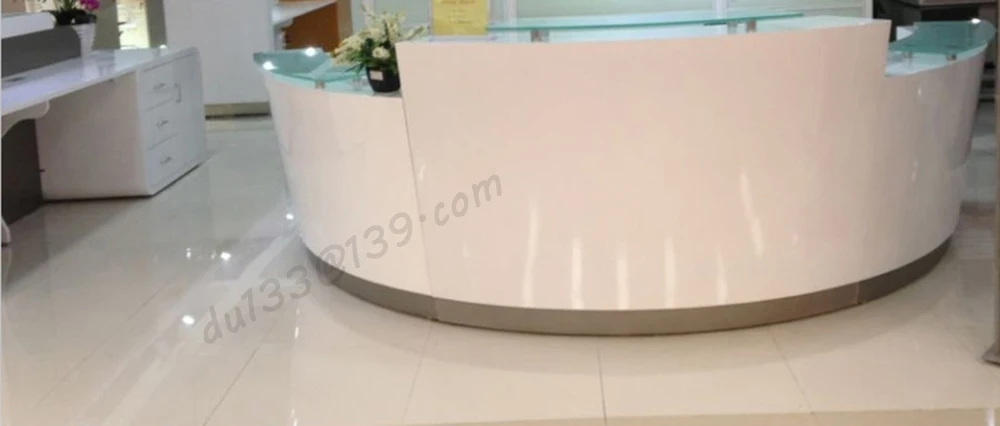 Half Round Shape Shinning White Piano Lacquer E1 Environmental
