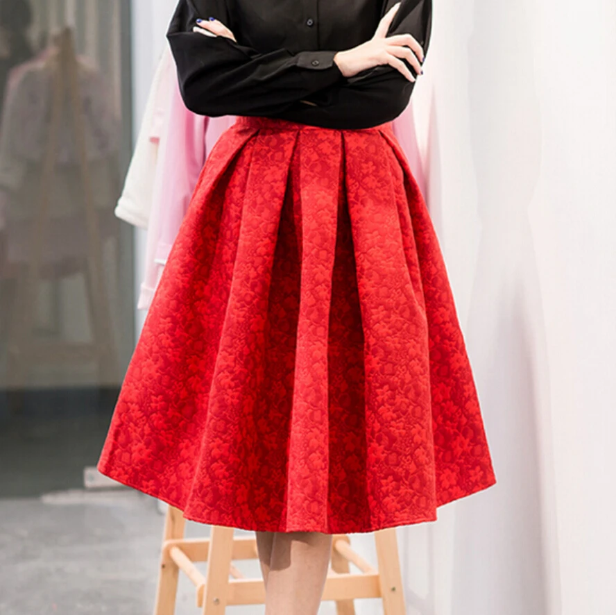 Buy Spring New Retro High Waist Skirt Elegant Ladies