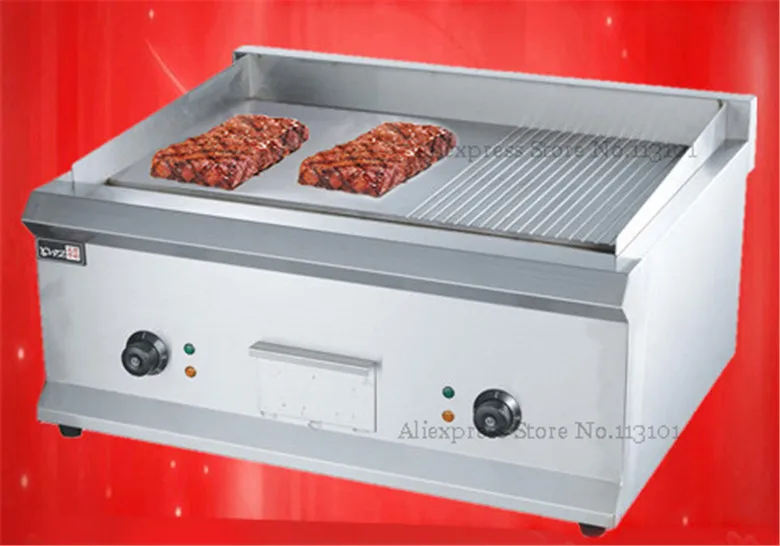 Electric Teppanyaki Grill Flat Griddle with Large Cooking Surface Iron