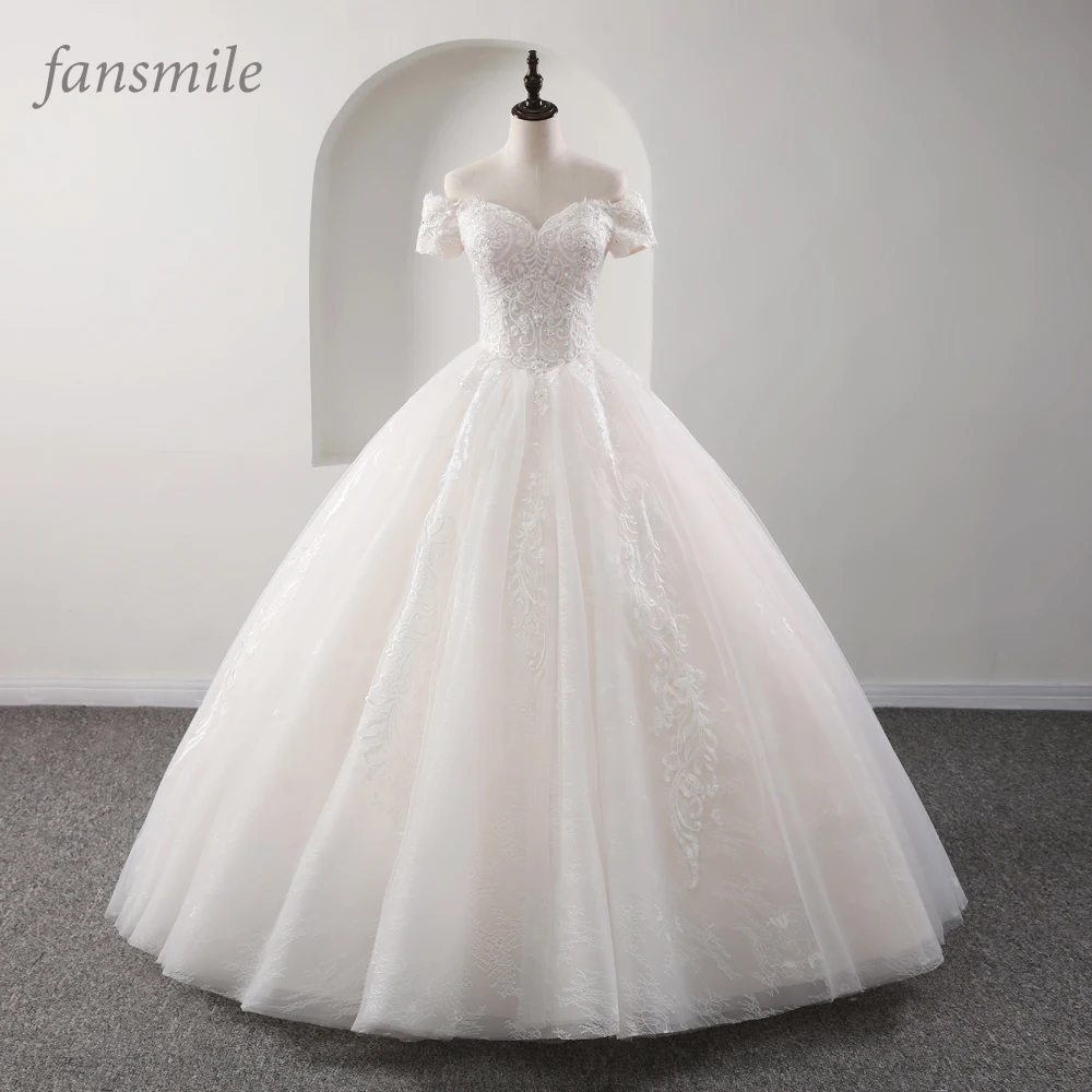 Fansmile Nieuwe Luxe Vintage Kwaliteit Kant Trouwjurk 2020 Baljurk Prinses Bruids Bruidsjurken Vestido De Noiva FSM-558F Fansmile Nieuwe Luxe Vintage Kwaliteit Kant Trouwjurk 2020 Baljurk Prinses Bruids Bruidsjurken Vestido De Noiva FSM-558F