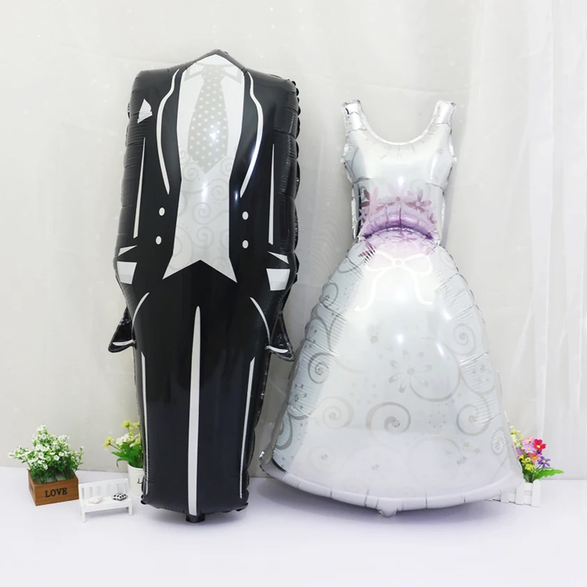 

2pcs New Bridegroom Groom Bride Balloon Wedding Decoration Aluminum Foil Balloon Wedding Balloons Marriage Decoration Balloon