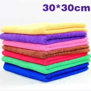

Hot sale 30*30cm and 30*60cm Microfiber Towel Cleaning Cloth Quick Dry Towel Absorbent Scouring Pad Car Auto Wash Clean Tool