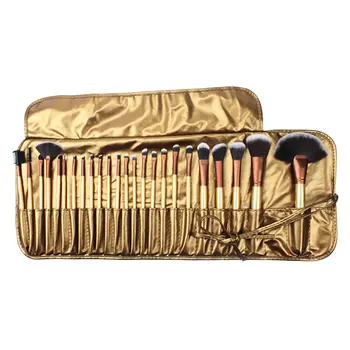 

1 Set 24Pcs/set Makeup Brushes Set With Golden Belt PU Bag Beauty Cosmestic Tool Makeup Brushes