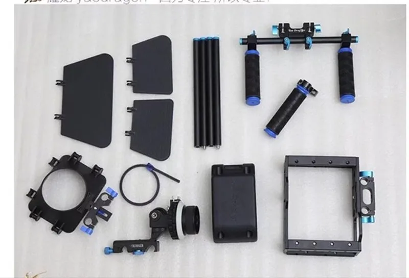 DSLR Rig Kit Shoulder Mount Rig +DSLR Cage +Follow Focus + Matte Box for DSLR Cameras and Video Camcorders (3)