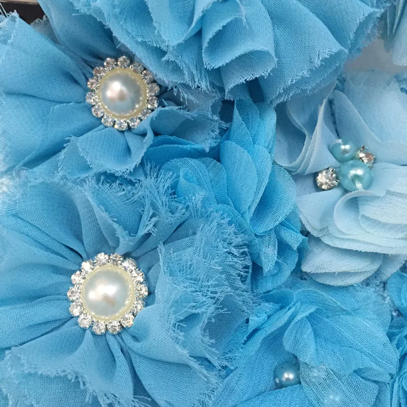 Светильник с голубыми цветами, платье-пачка для девочек Pageant Vestido платье принцессы из тюля детский праздничный костюм на свадьбу бальное платье Детская одежда для девочек в цветочек платья