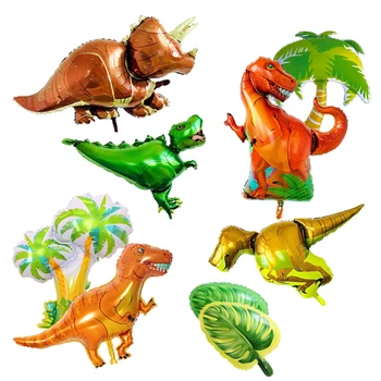 

Dinosaur Party Balloons Palm tree Foil Balloons Animal Ballons Jungle Safari Party Decor Kids Babyshower Birthday Party Baloon
