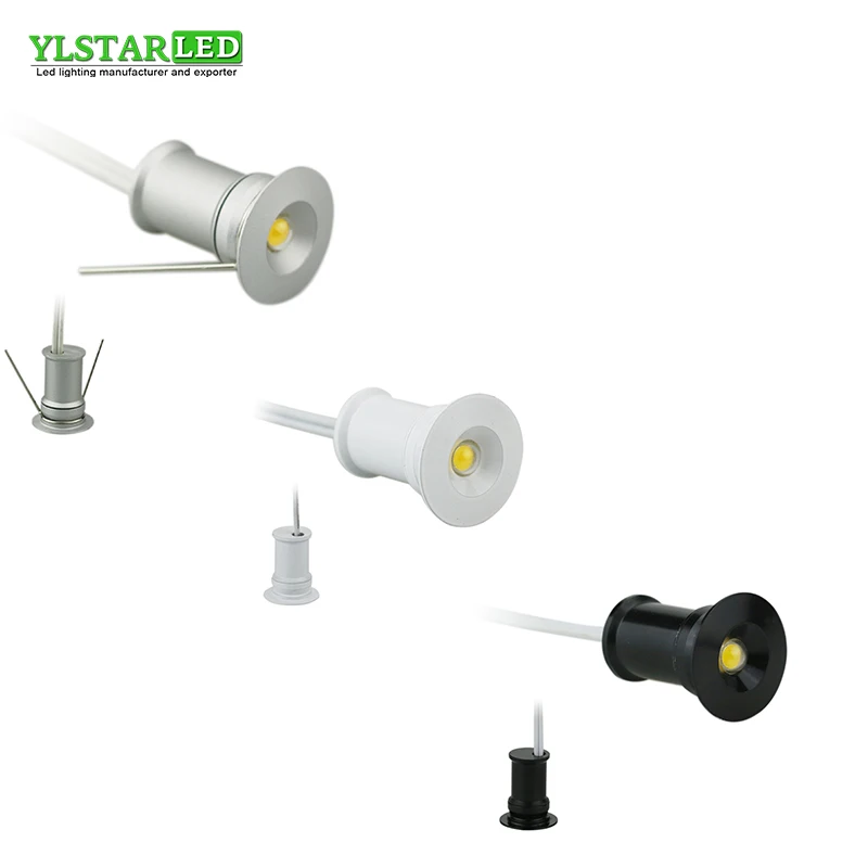 

YLSTAR Free shipping DC3V DC12-24V DC85-265V 1W Mini Led Spotlight 15mm Cutout Recessed Lighting Home Kitchen Ceiling Light