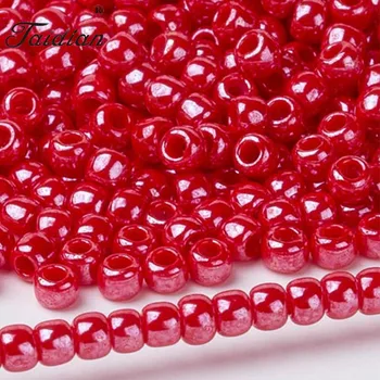 

Taidian Opaque Glass Beads for Handmade Earring Decoration Red Round Made In Japan 2mm 11/0 3grams/lot About 95pieces/gram