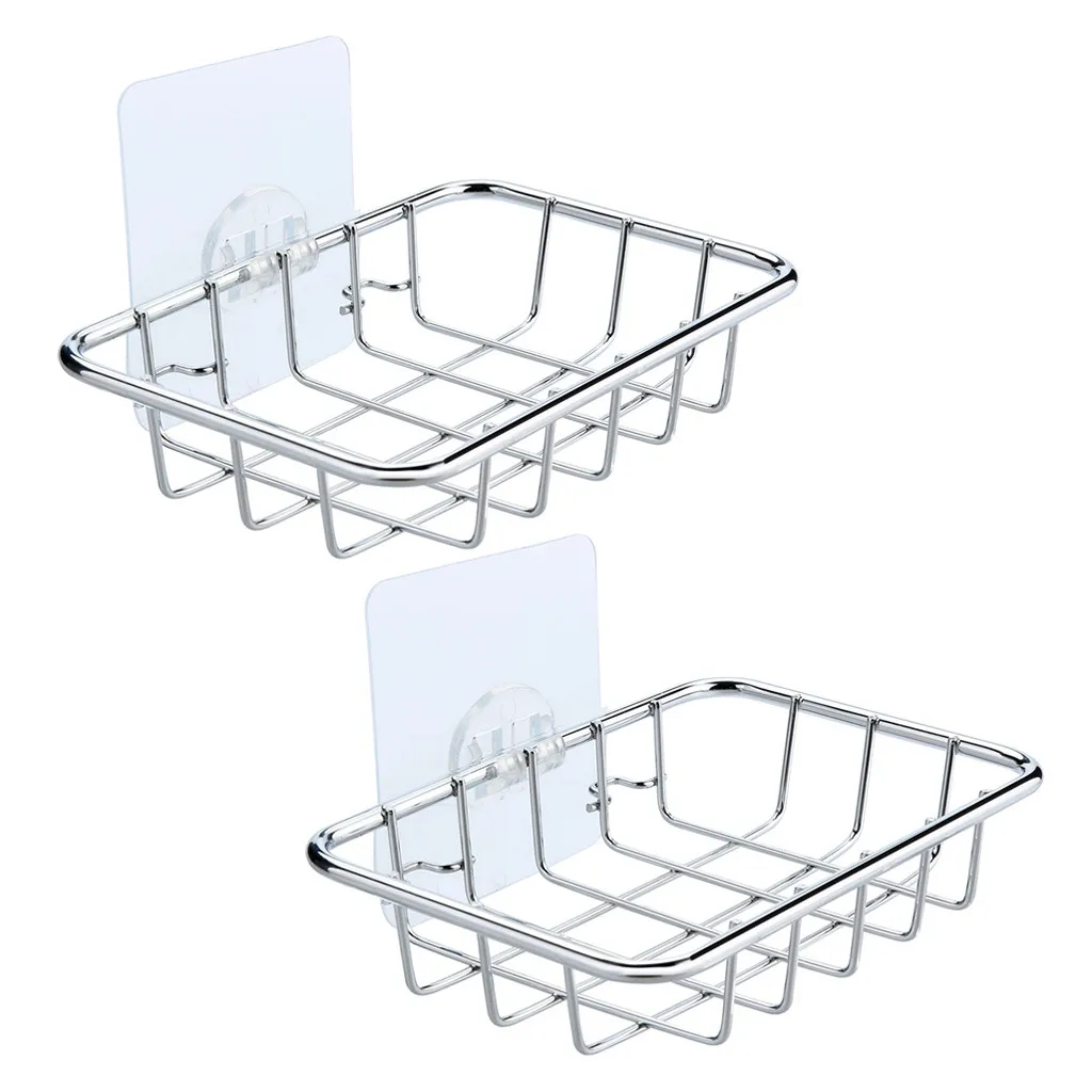Soap Dishes Case Holder 2Pcs Sponge Scrubber In Bathroom Kitchen Sink Dropshipping May02 | Дом и сад