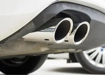 

Silvery Stainless Steel Tail End Pipe Exhaust Muffler Tip Cover 2pcs For Audi Q5 2008 2009 2010 2011 2012 2013 2014 2015