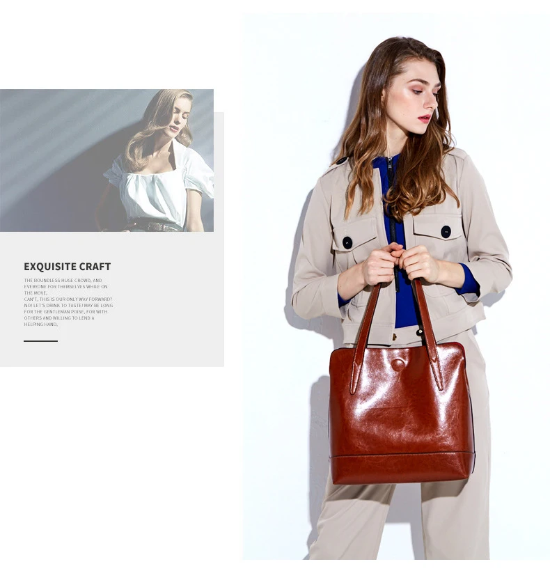Women genuine leather shoulder bag 6